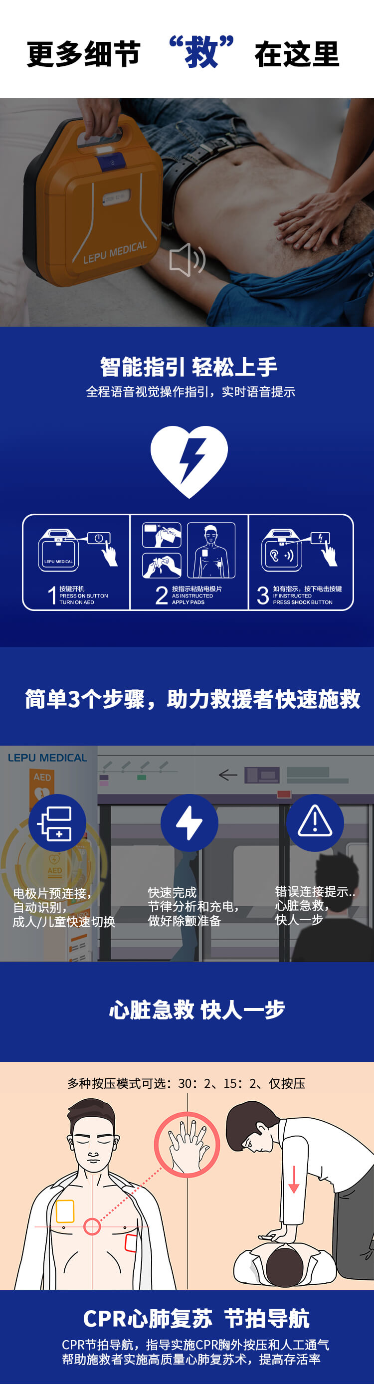 除颤器AED操作方法